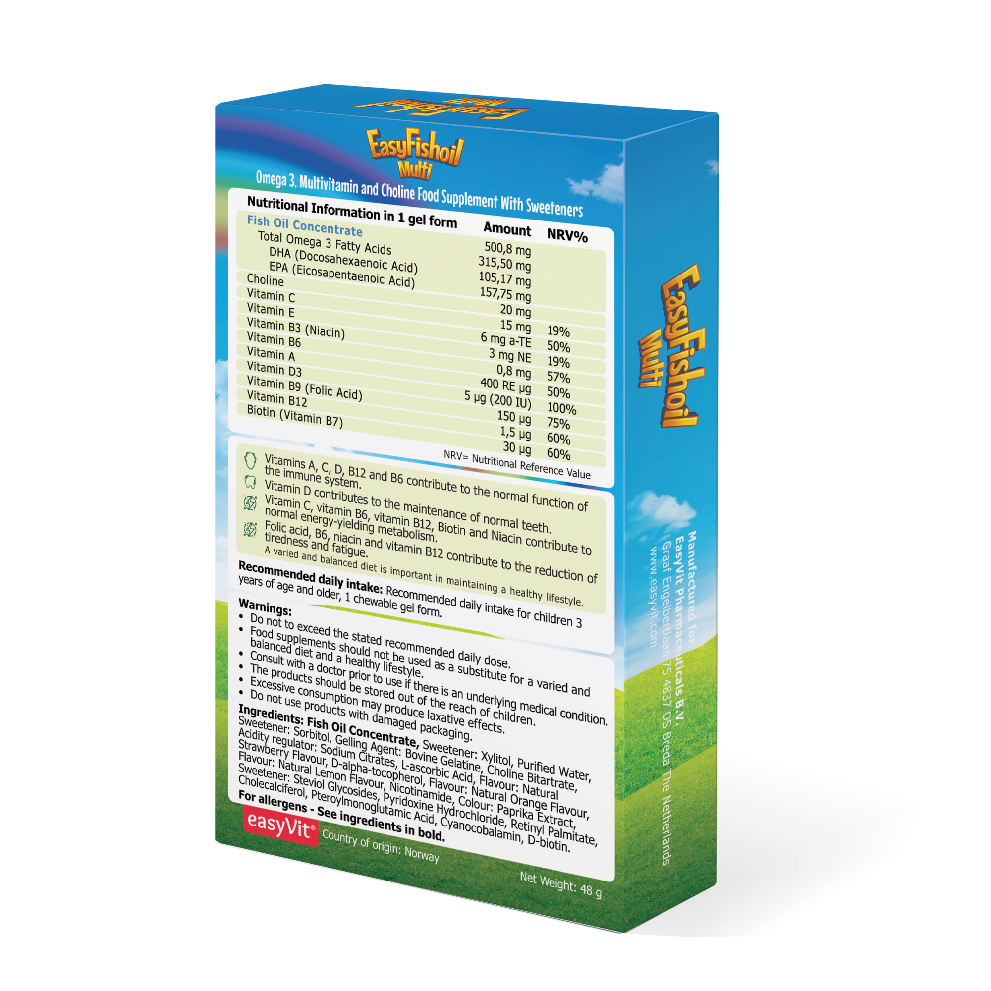 Fish Oil Omega 3 Dietary Supplement for Children - EasyFishoil Multi