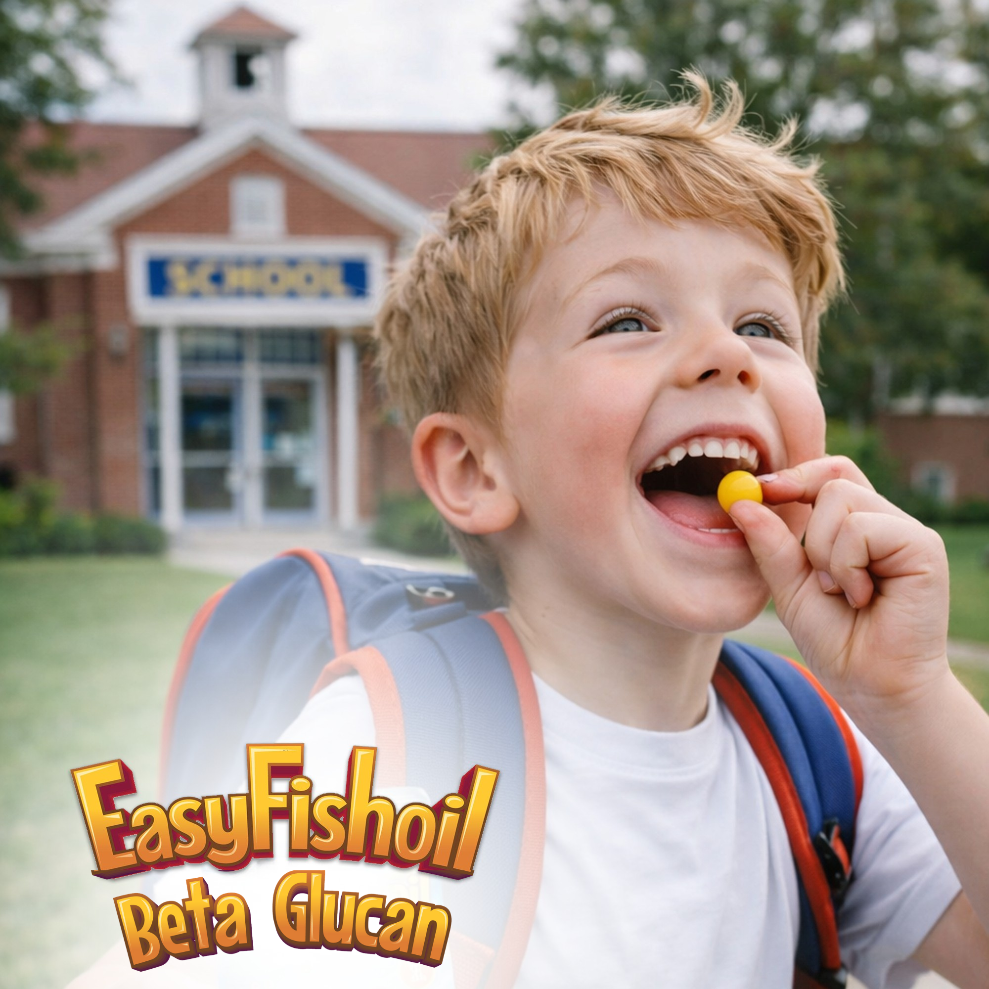 Omega 3 + Beta Glucan, Vitamins A, C, D For Children EasyFishoil Beta