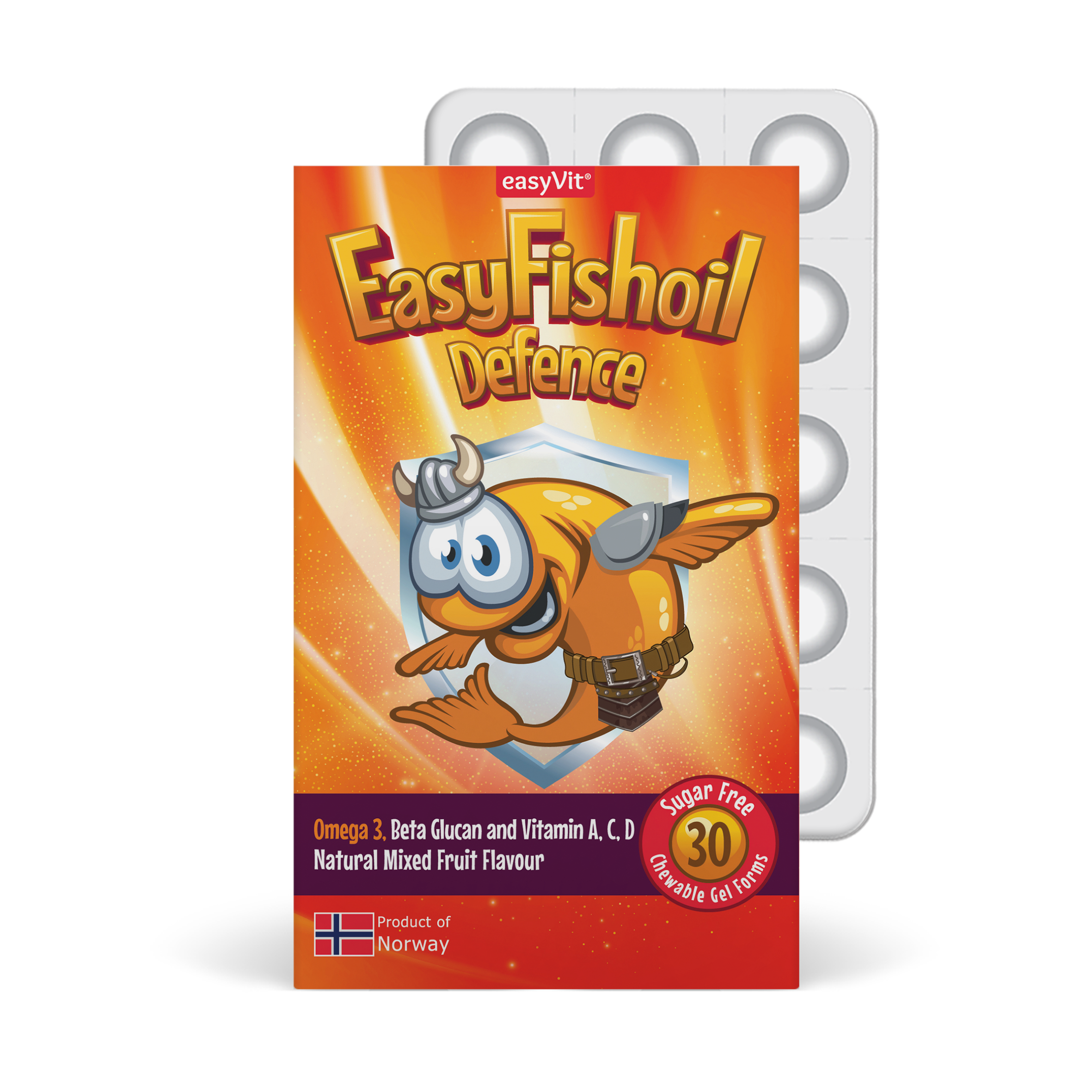EasyFishoil Defence Omega-3 + Beta Glucan, Vitamins A, C, D For Children