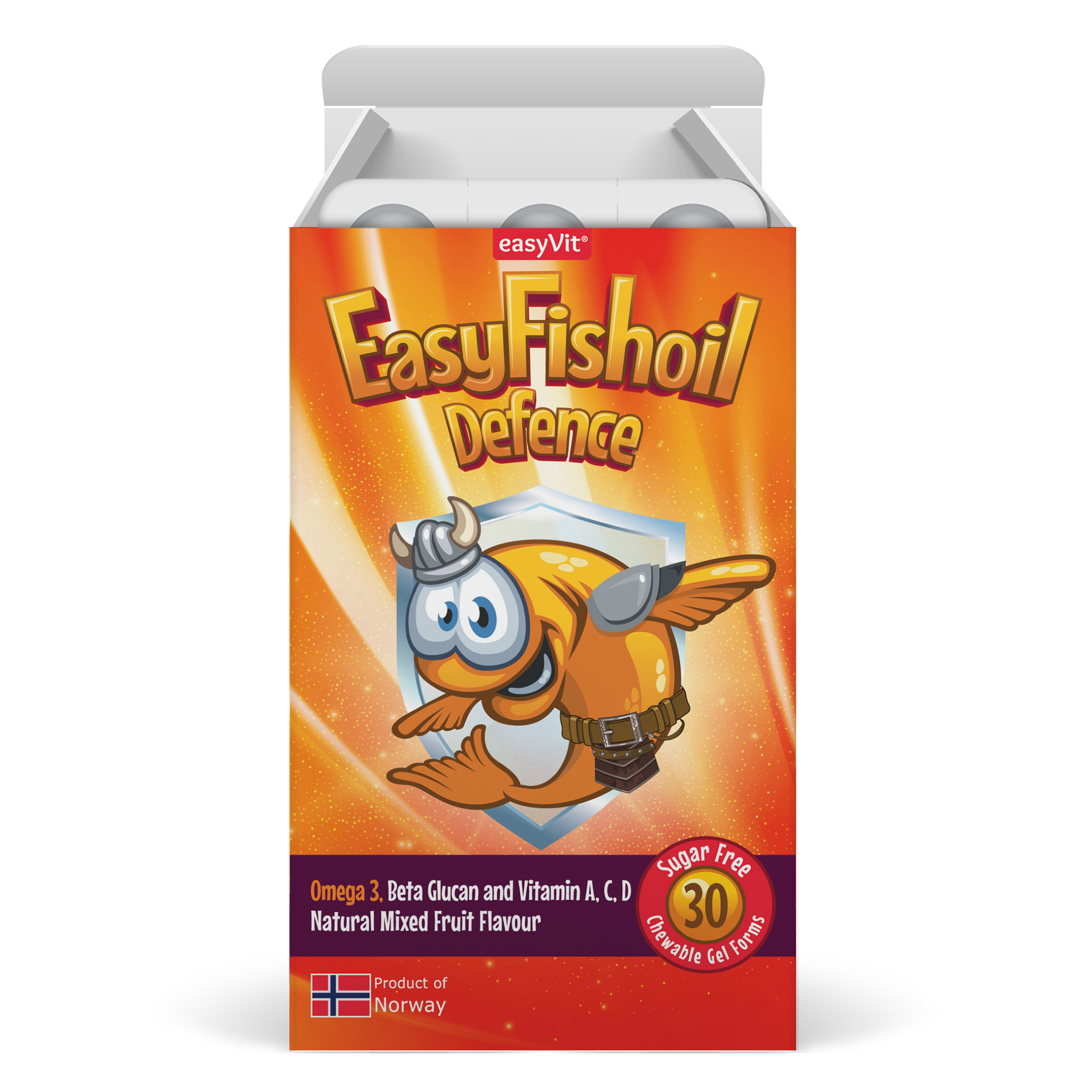 EasyFishoil Defence Omega-3 + Beta Glucan, Vitamins A, C, D For Children