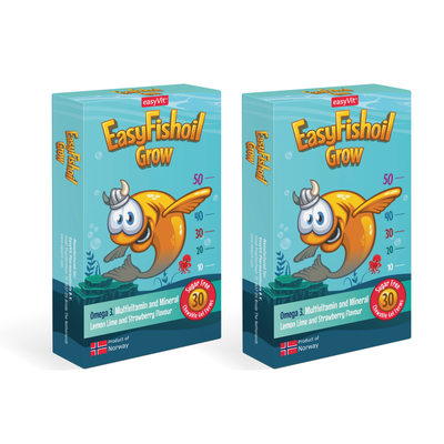 Omega 3 Fish Oil Supplement for Daily Use Suitable for Kids - EasyFishoil Grow 2 Pieces