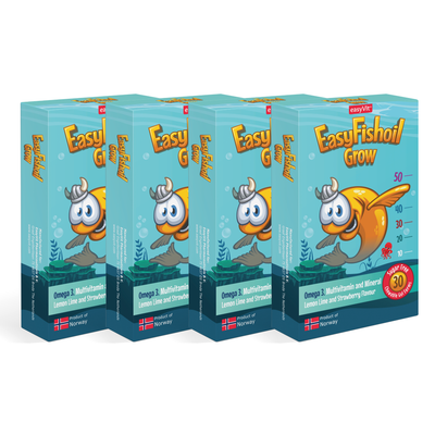 Omega 3 Fish Oil Supplement for Daily Use Suitable for Kids - EasyFishoil Grow 4 Pieces (Kopya)
