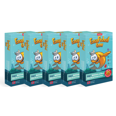 Omega 3 Fish Oil Supplement for Daily Use Suitable for Kids - EasyFishoil Grow 5 Pieces