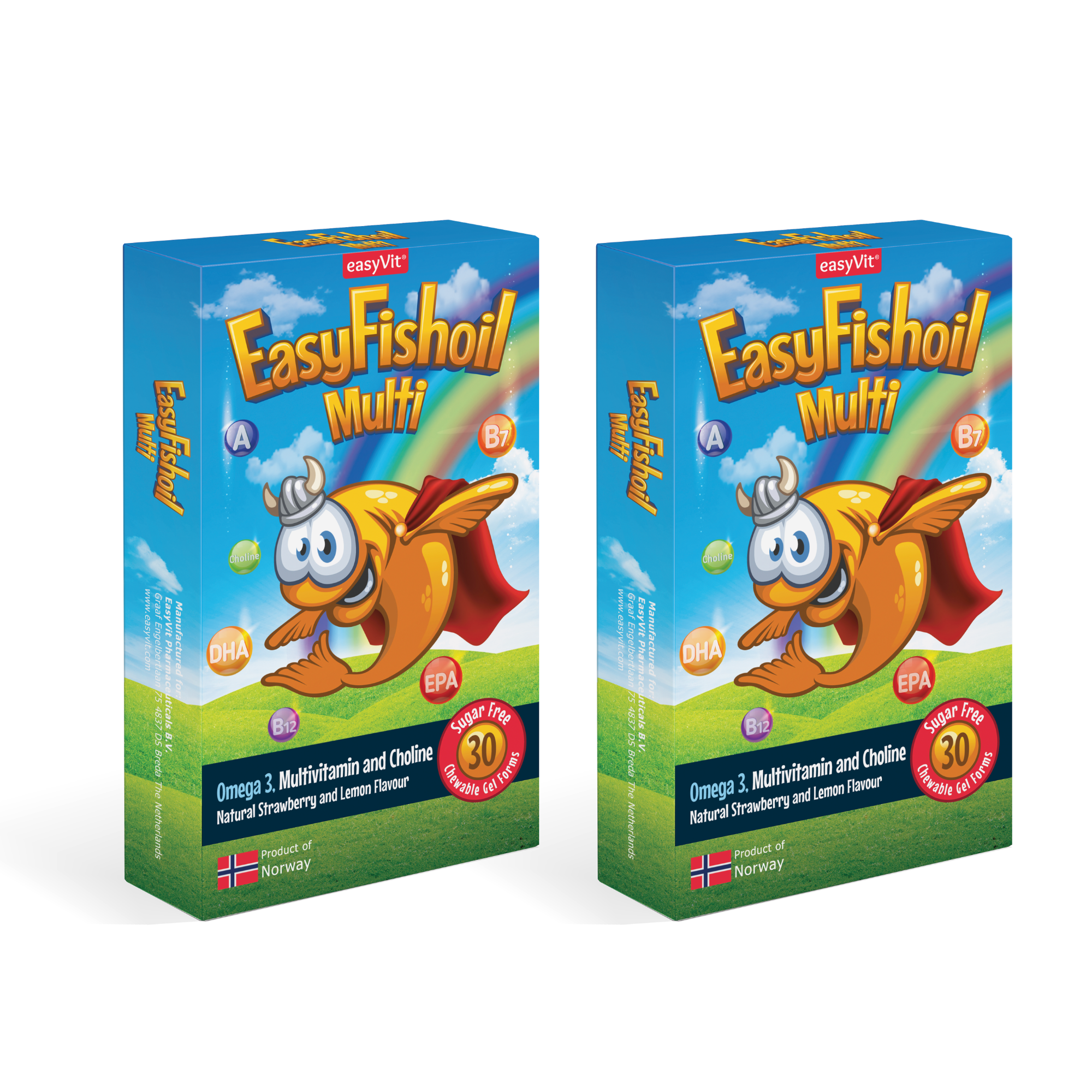 Fish Oil Omega 3 Dietary Supplement for Children - EasyFishoil Multi 2 Pieces