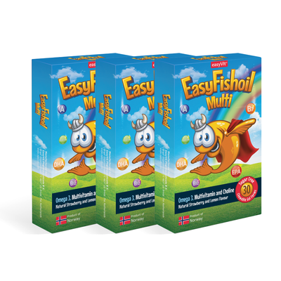 Fish Oil Omega 3 Dietary Supplement for Children - EasyFishoil Multi 3 Pieces