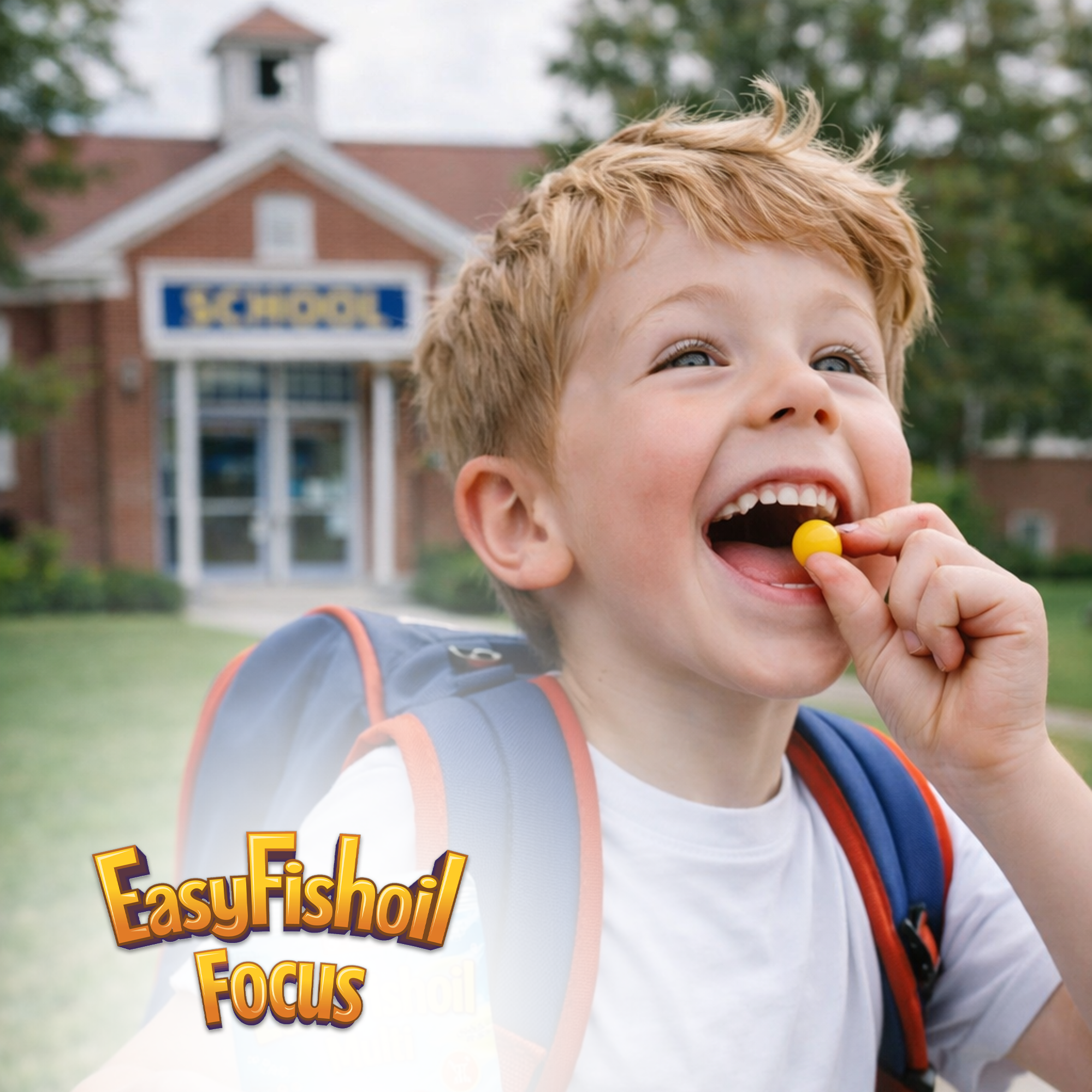 Omega 3 + Choline Vitamins B6 and B12, Folic Acid For Children EasyFishoil Focus